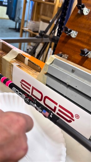 EDGE RODS ®️ on Instagram: "Jake, our GM for the Houston Shop doing what Jake does - the kind of control over finish that only a magician can have. Smooth, just smooth. Custom rod made to be donated for breast cancer awareness month. #fishing #rodbuilding #art #howto #tipsandtricks"
