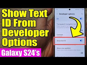 Galaxy S24/S24+/Ultra: How to Enable/Disable Show Text ID From Developer Options