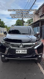 2019 Mitsubishi Montero Sport GT Top of the line 4x2 Automatic Transmission -1st owned -56,000 mileage -Well maintained -Diesel Engine -Good running condition -Complete papers -Gas and Go P135k down payment -P29,900 monthly -48 months Location: Marikina City Contact no.: (0962) 806 0758 | H3Z Auto dealer