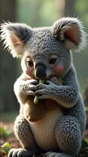 the koala with her genius cub