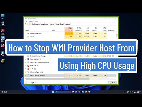How to Stop WMI Provider Host From using High CPU Usage in Windows 11/10