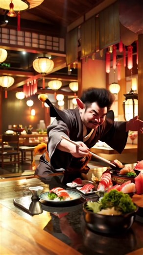 Funny Dwarf Sushi Prank with AI Art