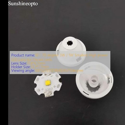 10 - 70 degree 3W / 1W Smallest High power LED Lens for Osram Leds