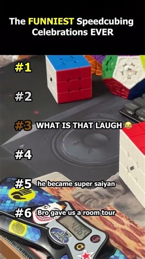 The FUNNIEST Speedcubing Celebrations EVER #speedcubing #rubikscube