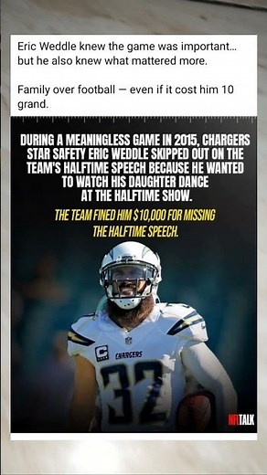 Eric Weddle knew the game was important… but he also knew what mattered more. #americanfootball #nfl
