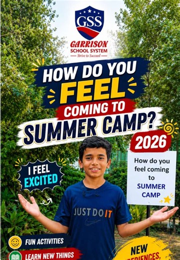 The energy is unmatched! 🔥 From feeling excited and active to energetic and inspired, our students of Grade 6 are ready to conquer this summer camp! ☀️📚 What’s your summer camp vibe? Let us know in the comments below! 👇✨ #SummerCamp2026 #GarrisonSchoolSystem #SummerOfLearning #ExcitedAndEnergetic #trendingvideo