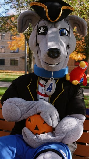We took Pierre out for some early Halloween fun, here's how it went 💙🎃 Happy Halloween, Hounds! | Assumption University