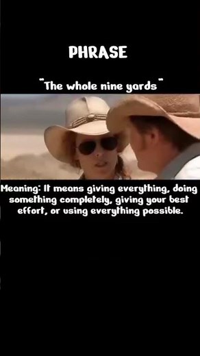 " The whole nine yards "