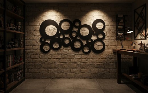 Modern Abstract Bubble Metal Wall Art - Unique Geometric Home Decor Statement Piece - Etsy