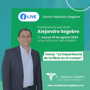  ¡Atención! Mañana en nuestro Facebook Live, el Dr. Alejandro Segebre nos hablará sobre la importancia de la fibra para tu salud. 復 ¡No te pierdas sus consejos expertos y aprende cómo la fibra puede mejorar tu bienestar! ️ ¡Acompáñanos y resuelve todas tus dudas en vivo! ✨ ¡Nos vemos mañana!  | Doctor Alejandro Segebre | Facebook