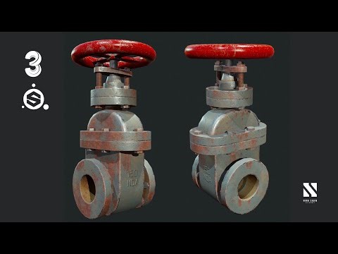Game Asset Old Rusty Pipe Valve | Autodesk3dsMax/SubstancePainter