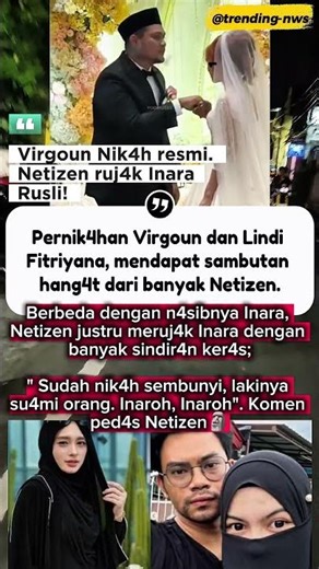 Virgoun Resmi Nikah, Inara Rusli Auto Diserbu Netizen! #shorts #gosip #beritaartis