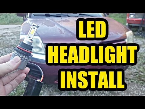 LED Headlight Install On Your Car Or Truck, 9007 Bulb Type - How To
