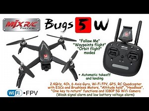 MJX Bugs 5W 2.4GHz, 4Ch, 6 Axis, WiFi FPV, GPS, Alt. hold, Headless, One key to return, 1080P Camera