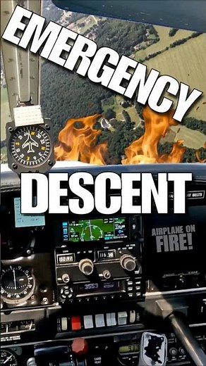 Emergency Descent Training Piper Warrior #shorts #cockpitview #flighttraining 🔥