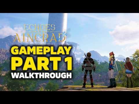 Sword Art Online Echoes Of Aincrad - Gameplay Walkthrough Part 1 Demo Prologue, Combat & Bosses