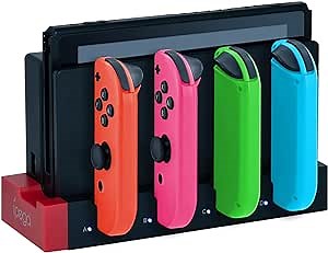 Mcbazel iPega PG-9186 4 in 1 Joy-Con Charging Dock Station with LED Indicator for N-Switch