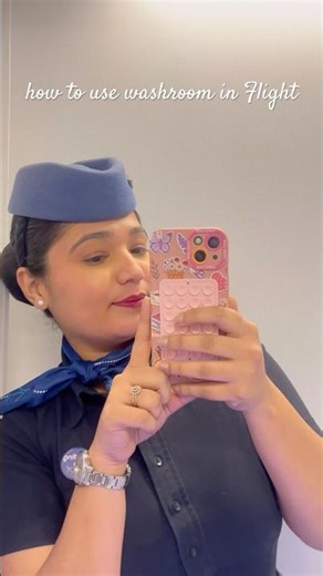 How to use washroom in #Flight #minivlog #cabincrewcareer #Airhostess #youtube #shorts #feature