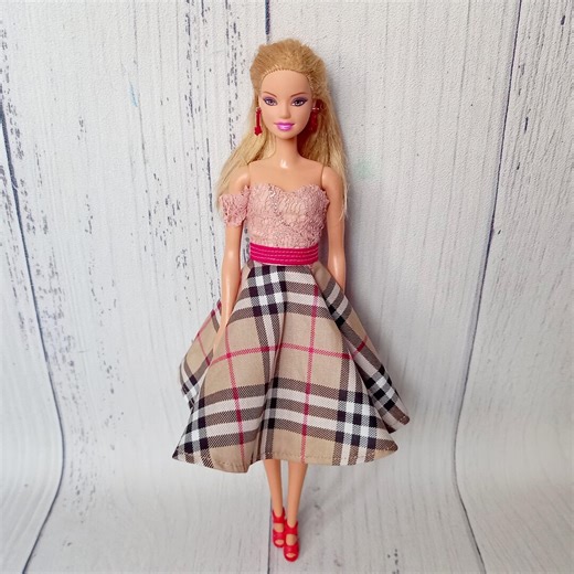 Lace Dress, Gown Pattern for 11.5" Doll | PDF Sewing Tutorial   Video Link - Etsy