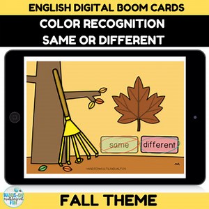 Fall Color Comparison Boom Cards Distance Learning