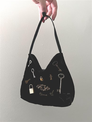 Vintage Skeleton Key Lock Trinket Charm Bag, Upcycled Purse, One of A Kind - Etsy