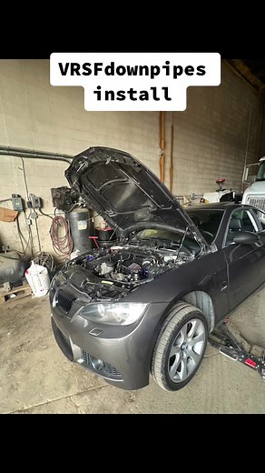 Vrsf downpipe install on my e92 335xi. #fyp #e92 #bmw