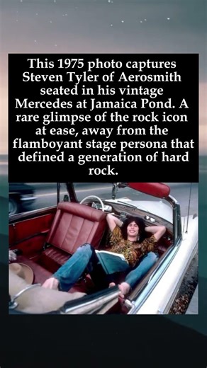 A Quiet Moment in Boston: Steven Tyler and His 1956 Mercedes, 1975 #StevenTyler #Aerosmith #1970s