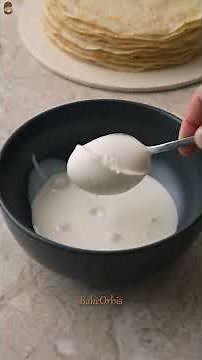 Crepe Cake Looks Thick? The Layer Ratio Does That #bakingtips #recipe #bakeorbis #easyrecipe