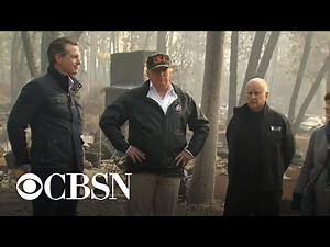 Trump visits areas affected by California wildfires