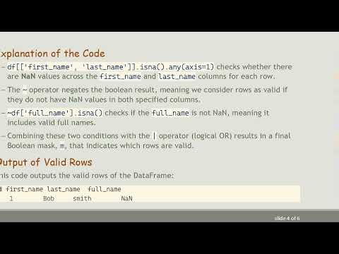 How to Check for NaN Values in Pandas DataFrame Rows