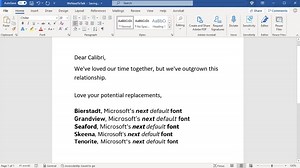 Microsoft Office Is Planning to Replace Calibri as Its Default Font Soon