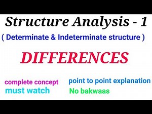 Basic difference b/w Determinate & Indeterminate structure in Hindi | csvtu| ce | Video#4