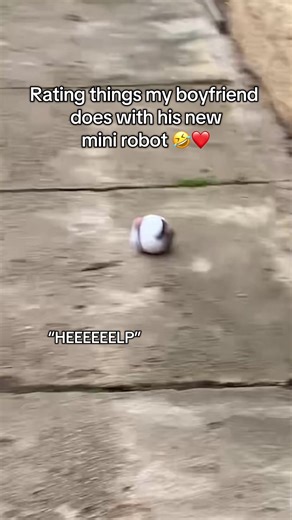 My boyfriend loves his mini robot 🤣💕 #couples #longdistancerelationship #ldr #robot