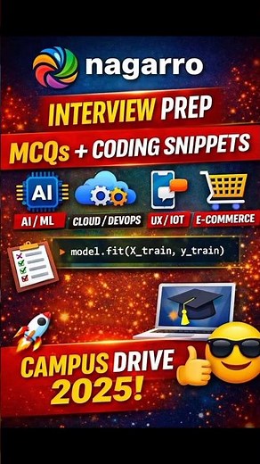 Nagarro All Rounds Interview MCQs 🔥 | Campus Drive Questions🚀