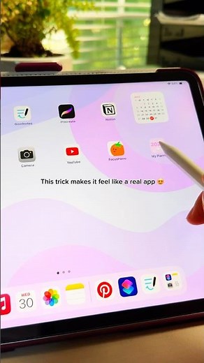 Customize Your iPad: Digital Planner Shortcut + Icon 🎯🧁#ipad #ipadtips #goodnotes #ipadtutorial