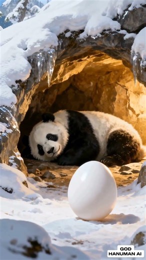 A Bear Saved an Egg… What Hatched Will Break Your Heart 🥚🐼💔 #aishorts #panda #egg #save
