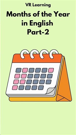 Months of the Year for Kids 📅 | Learn 12 Months in English 🎉 | Fun Learning Video | #shorts