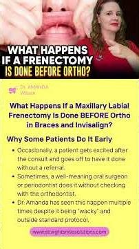Maxillary Labial Frencetomy Timing before Braces and Aligners