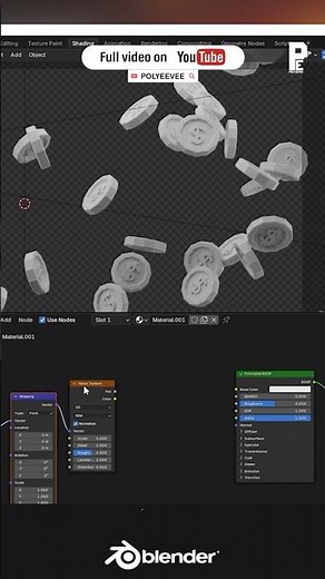 How to Model Gold Coins in Blender #blender #tutorial #polyeevee