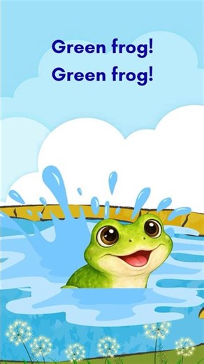 Green Frog! Hop Hop Hop! | Frog Song for Kids #shorts