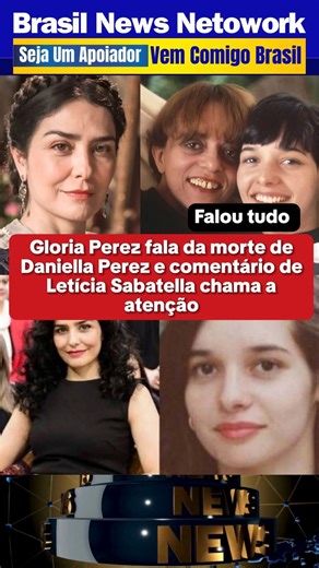 Gloria Perez fala da morte de Daniella Perez e comentário de Letícia Saba... Ver mais | Brasil News Network TV