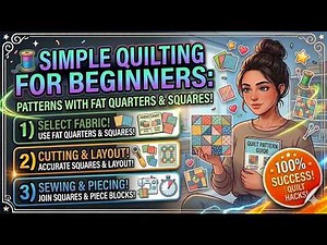 🧵 Simple Quilting for Beginners: Patterns with Fat Quarters & Squares