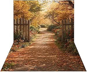 Kate Fall Backdrop for Photography Autumn Maple Leaves Photo Backdrop Thanksgiving Room Set Props,(6.5x10ft&6.5x10ft)