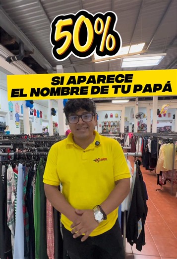 Descuento 50% Día del Padre en ropa de caballero — 17 de junio
