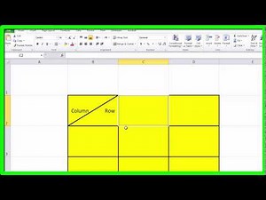 Diagonal line in Excel.