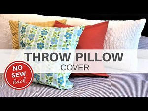 No-Sew THROW PILLOW COVER Hack