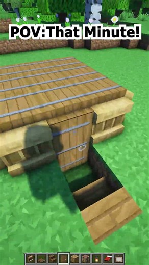 Minecraft Starter House in 1 Minute😱#minecraft #shorts