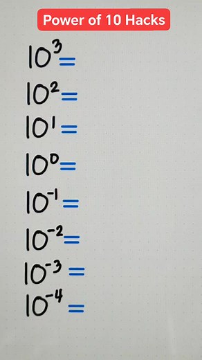 1.1K views · 16 reactions | Power of 10 Hacks that you need to know! | Math Notes | Facebook