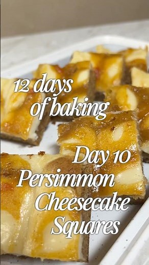 These are sooo good 🤤 recipe in descrip #christmasdessert #pastrychef #baking #persimmon #cheesecake