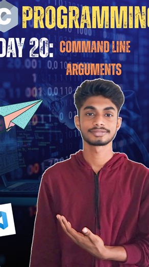 Madhu Sudhan |  Day 20 of 21 — Command Line Arguments ⌨️ Want to give input to your program while running it? That’s where command line arguments come... | Instagram
